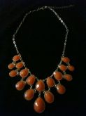 Maxi Colar pedraria laranja 3*