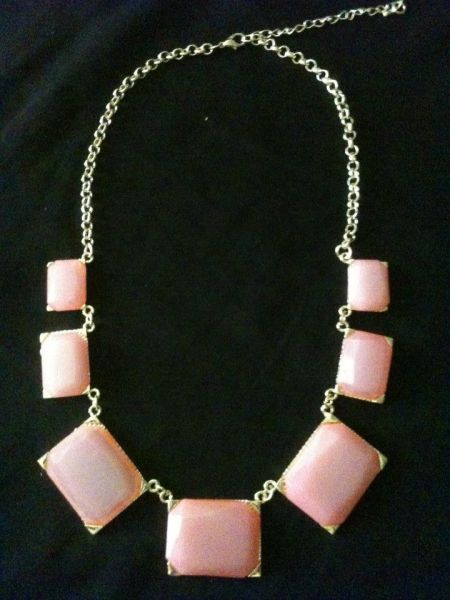 Maxi Colar pedraria rosa 3*