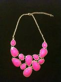 Maxi Colar pedraria rosa 1*