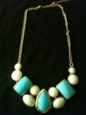 Maxi Colar pedraria duas cores 1*