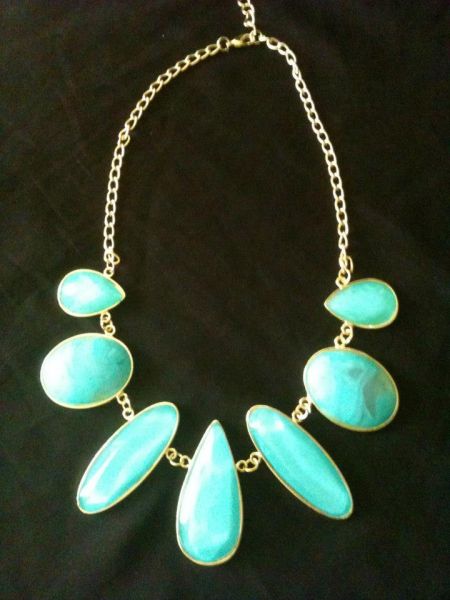 Maxi Colar pedraria azul 2*