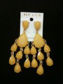 Brinco pedraria amarelo